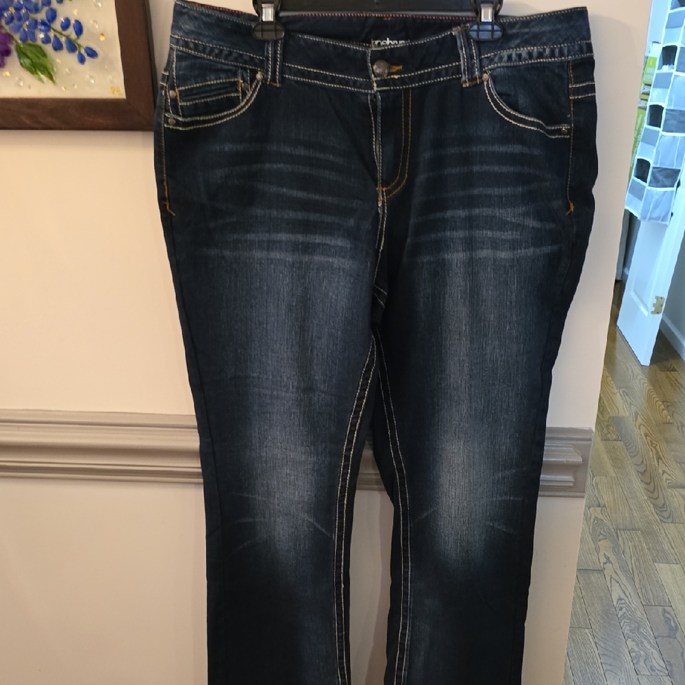 Lane Bryant Deep Blue Straight Leg Jeans